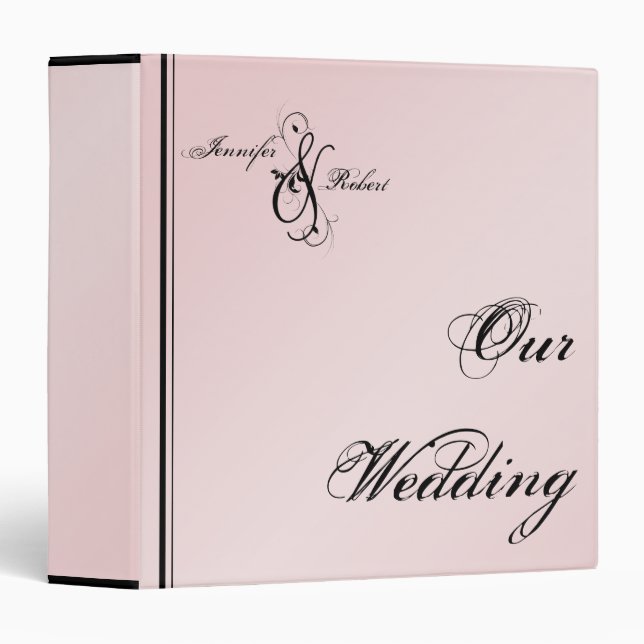 Classeur de l'élégance rose pâle (Devant/Côté)