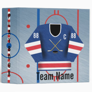 Classeur de l'équipe de hockey sur glace Jersey