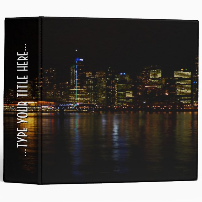 Classeur de livre Cityscape Personnalisé Classeur  (Devant/Côté)