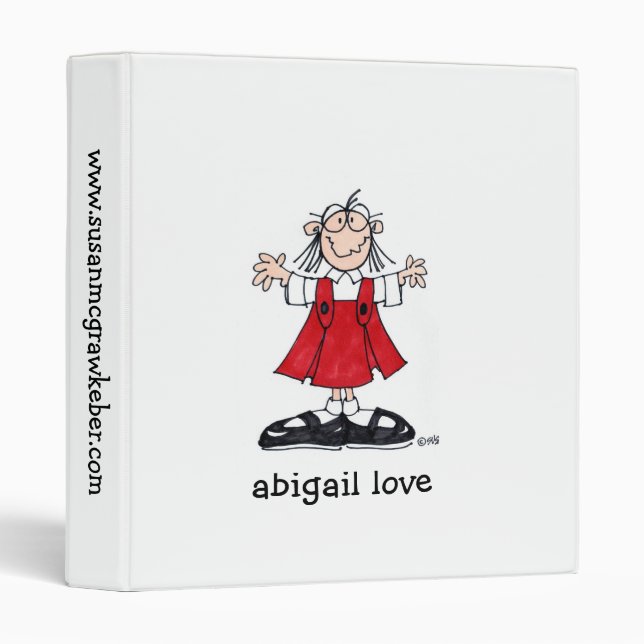 classeur de livre d'amour d'Abigaïl (Devant/Côté)