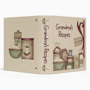 Classeur de livre de la recette de la grand-maman