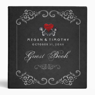 Classeur de livre d'invité de mariage - squelettes