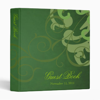 Classeur de livre d'invité de vert de rouleau de
