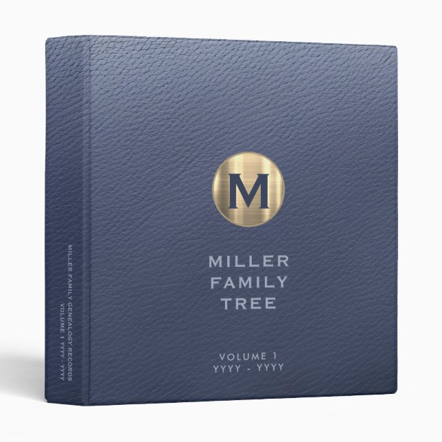 Classeur de livre généalogique de la famille Monog (Devant/Côté)