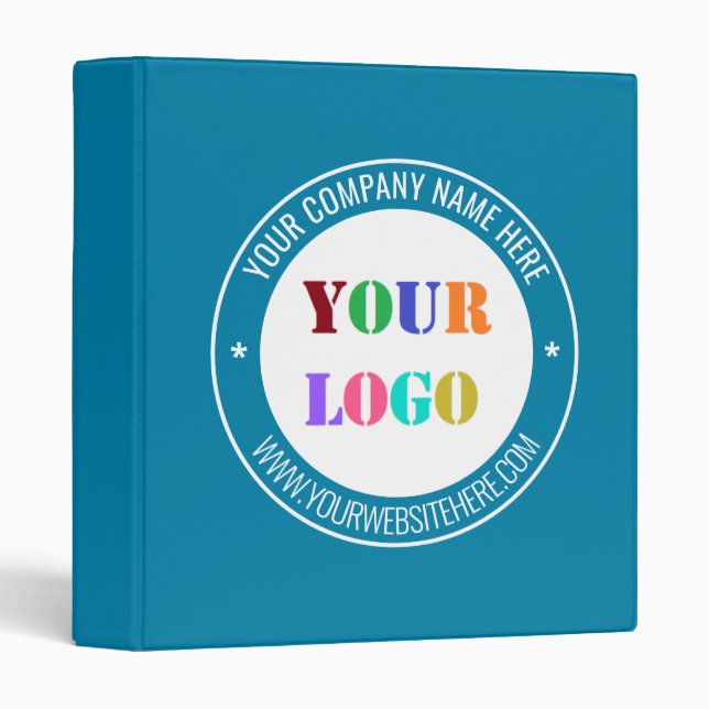 Classeur de logo d'entreprise avec texte personnal (Devant/Côté)