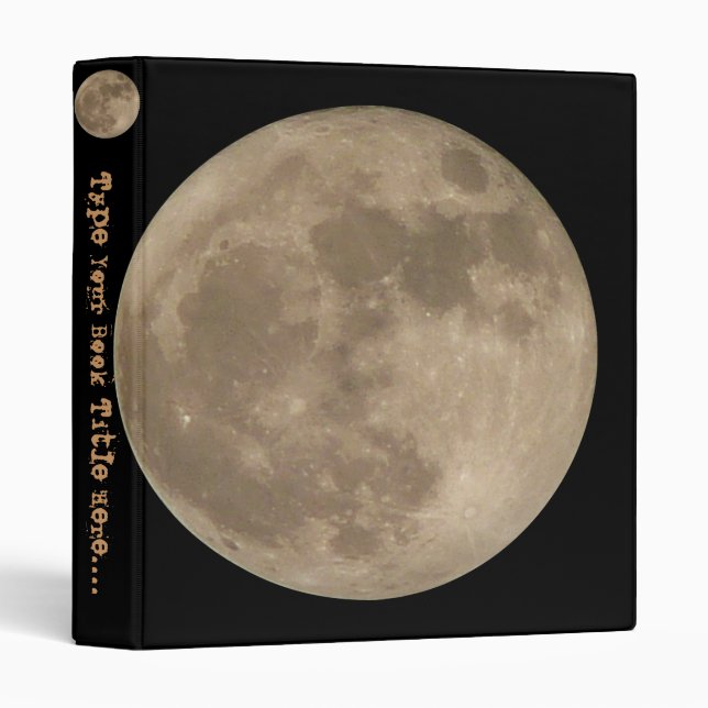Classeur de lune Pleine lune de livre Avery Classe (Devant/Côté)