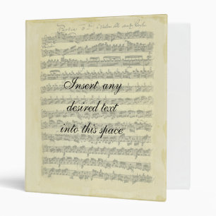 Classeur de manuscrit de Bach