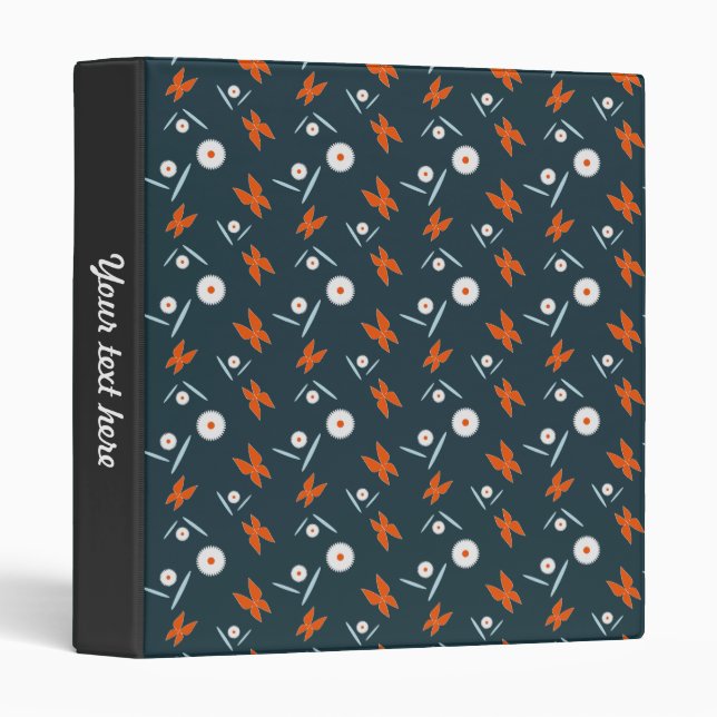 Classeur de marguerites et papillons (Devant/Côté)