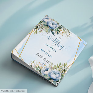 Classeur de Mariage bleu bleu clair propre Eucalyp