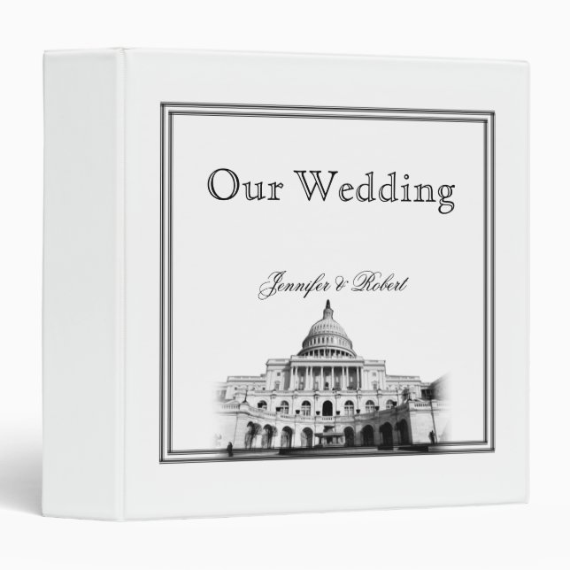 Classeur de mariage de destination de Washington (Devant/Côté)