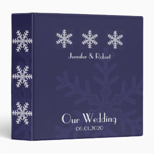 Classeur de mariage d'hiver de la flotte Blue Snow