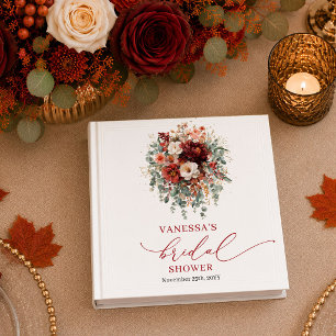 Classeur de mariage floral automnal en terre cuite