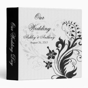 Classeur de Mariage Vintage noir et blanc