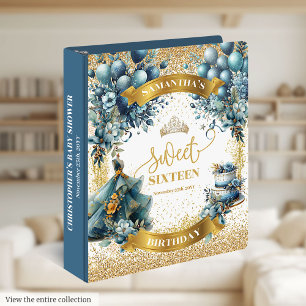 Classeur de mémoire sweet sixteen Blue Gold Waterc