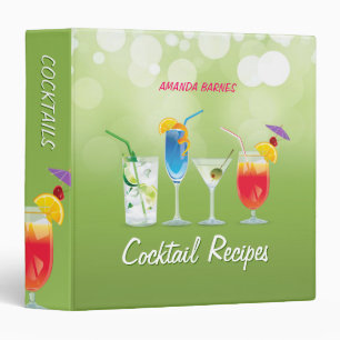 Classeur de Mixology de recettes de cocktail