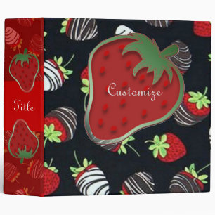Classeur de motif de fraises plongé par chocolat