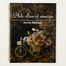 Classeur de motifs vintage avec image de bicyclett