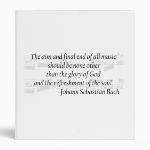 Classeur de musique de citation de Bach