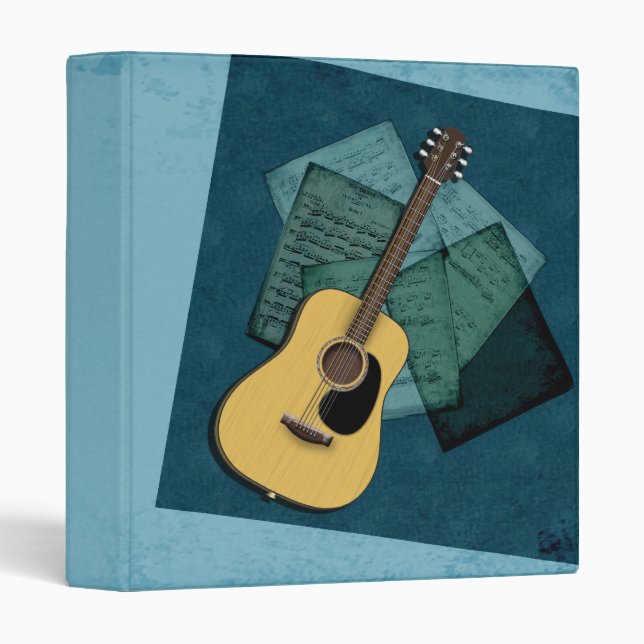 Classeur de musique de guitare acoustique (Devant/Côté)