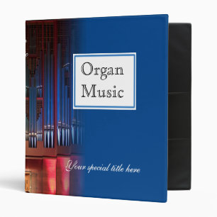 Classeur de musique d'orgue - bleu 1 pouce