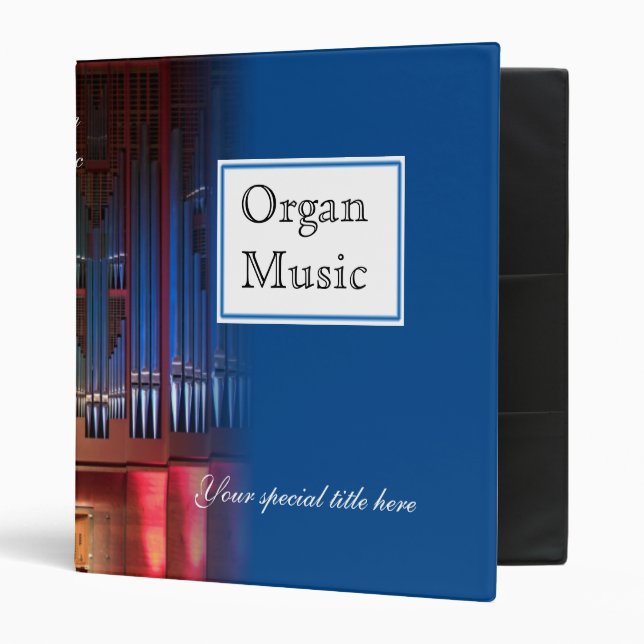 Classeur de musique d'orgue - bleu 1 pouce (Devant/intérieur)