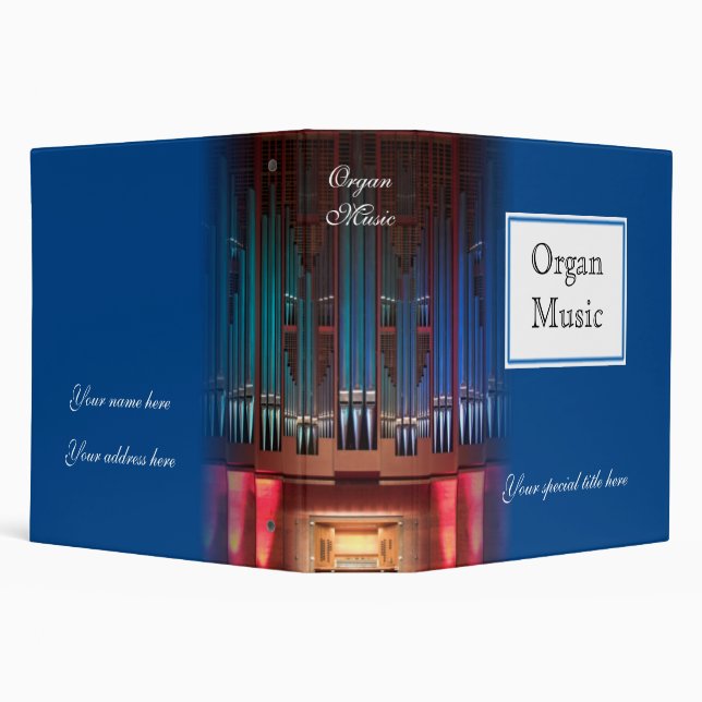 Classeur de musique d'orgue - bleu 2 pouces (Arrière-plan)
