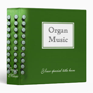 Classeur de musique d'orgue - vert 1,5 pouce