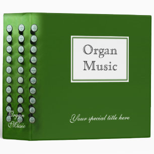Classeur de musique d'orgue - vert 2 pouces