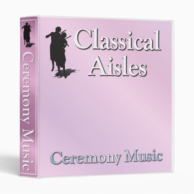 Classeur de musique pour la cérémonie de mariage (Devant/Côté)