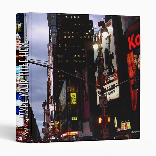 Classeur de New York Cool NYC Times Square Book Bi (Devant/Côté)