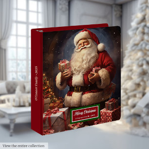 Classeur de Noël à l'aquarelle Santa Claus Mémoire