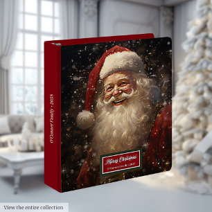Classeur de Noël classique avec Père Noël aquarell