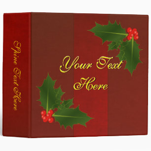 Classeur de Noël de baies de houx