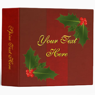Classeur de Noël de baies de houx