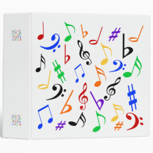 Classeur de notes musicales - Multicolore