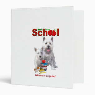 Classeur De nouveau à l'école Westie - maman et bébé