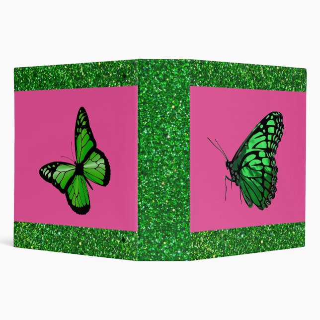 Classeur de papillon vert rose et citron vert (Arrière-plan)