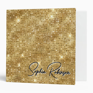 Classeur de Parties scintillant de luxe Faux Gold