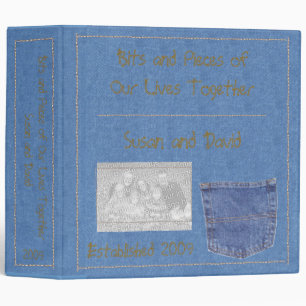Classeur de photo de denim et de poche