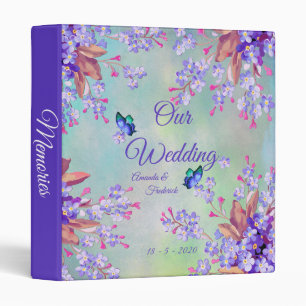 Classeur de photos de mariage aux fleurs de lilas