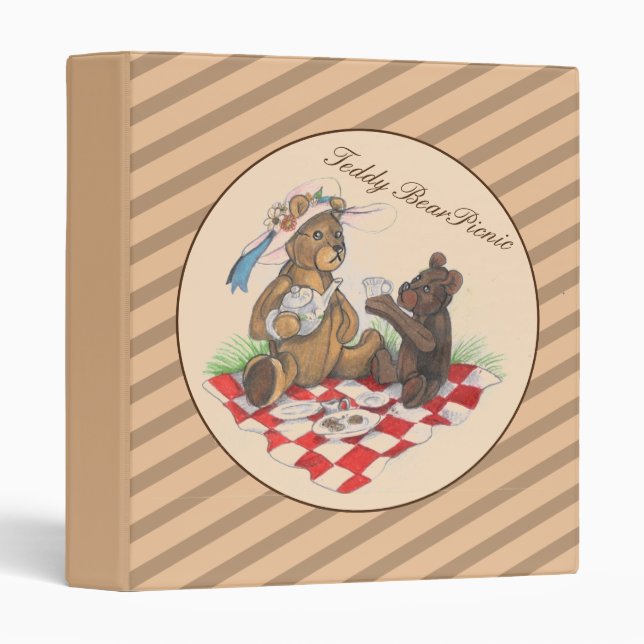 Classeur de pique-nique Teddy Bear (Devant/Côté)