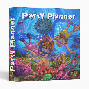 Classeur de planificateur de fête sous la mer