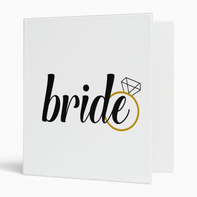 Classeur de planification de mariage de jeune (Devant/intérieur)