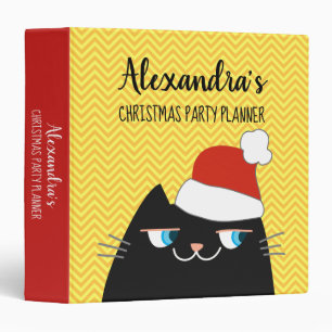 Classeur de planification de Noël Chat Drôle