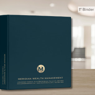 Classeur de planification financière à monogramme 