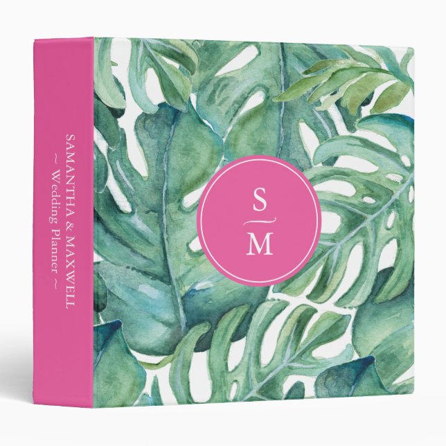 Classeur de planification Tropical Mariage tendanc (Devant/Côté)