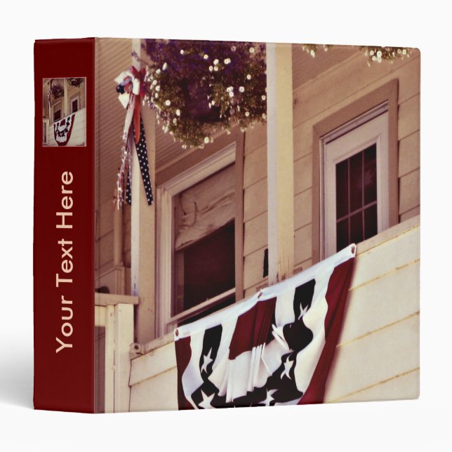 Classeur de Porch américain patriotique (Devant/Côté)