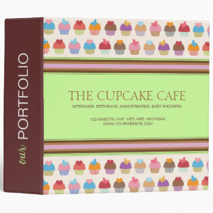 Classeur de portefeuille de boutique de cupcake