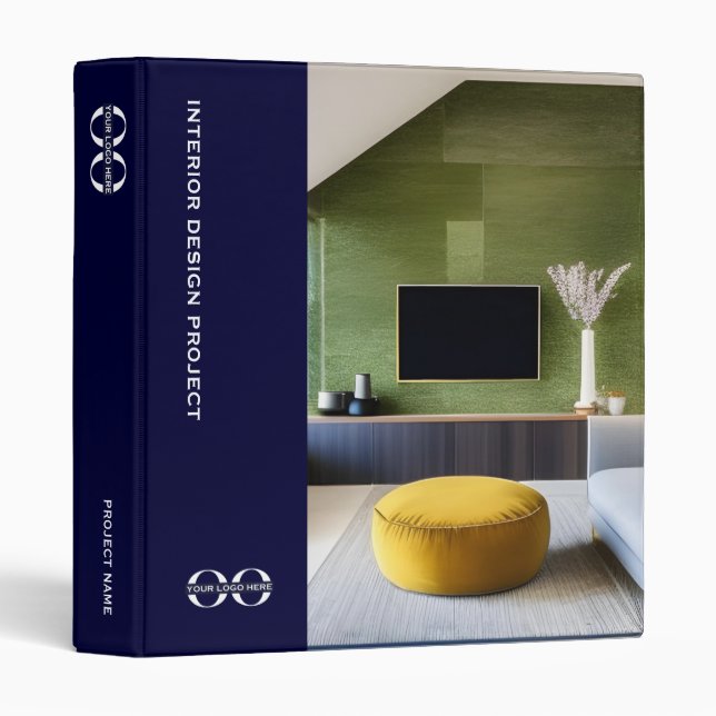 Classeur de portefeuille de concepteurs d'intérieu (Devant/Côté)