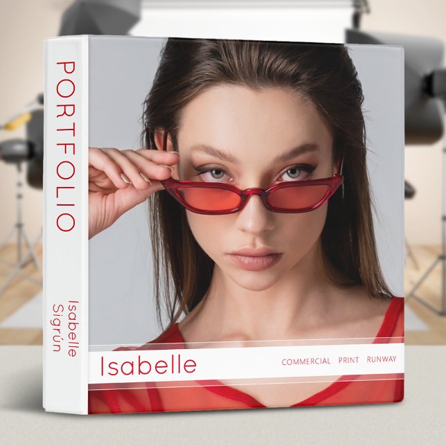 Classeur de portefeuille de modèles de mode modern (Several binder sizes to choose from. Uses standard size page inserts (not included).)